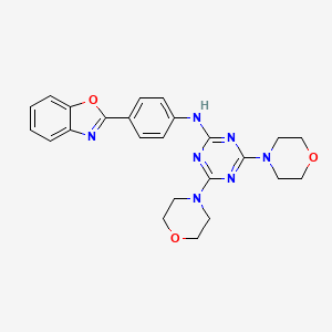 N-[4-(1,3-benzoxazol-2-yl)phenyl]-4,6-di-4-morpholinyl-1,3,5-triazin-2-amine