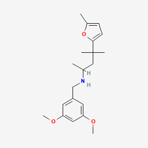molecular formula C20H29NO3 B6082846 (3,5-dimethoxybenzyl)[1,3-dimethyl-3-(5-methyl-2-furyl)butyl]amine 