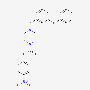 (4-Nitrophenyl) 4-[(3-phenoxyphenyl)methyl]piperazine-1-carboxylate
