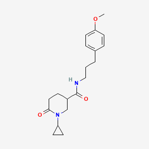 molecular formula C19H26N2O3 B6082900 1-cyclopropyl-N-[3-(4-methoxyphenyl)propyl]-6-oxo-3-piperidinecarboxamide 