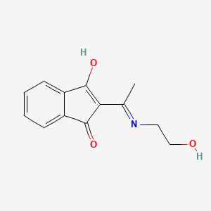 molecular formula C13H13NO3 B6082932 2-{1-[(2-hydroxyethyl)amino]ethylidene}-1H-indene-1,3(2H)-dione 