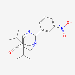 5,7-diisopropyl-2-(3-nitrophenyl)-1,3-diazatricyclo[3.3.1.1~3,7~]decan-6-one