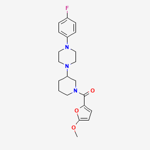 molecular formula C21H26FN3O3 B6082945 1-(4-fluorophenyl)-4-[1-(5-methoxy-2-furoyl)-3-piperidinyl]piperazine 