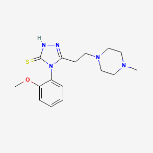 4-(2-methoxyphenyl)-5-[2-(4-methyl-1-piperazinyl)ethyl]-2,4-dihydro-3H-1,2,4-triazole-3-thione