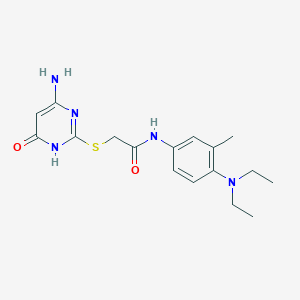 molecular formula C17H23N5O2S B6082986 2-[(4-amino-6-oxo-1,6-dihydro-2-pyrimidinyl)thio]-N-[4-(diethylamino)-3-methylphenyl]acetamide 