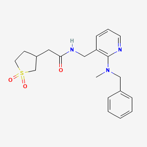 molecular formula C20H25N3O3S B6083005 N-({2-[benzyl(methyl)amino]-3-pyridinyl}methyl)-2-(1,1-dioxidotetrahydro-3-thienyl)acetamide 