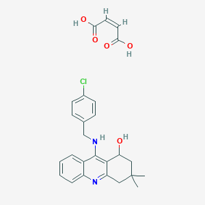 molecular formula C26H27ClN2O5 B6083021 9-[(4-chlorobenzyl)amino]-3,3-dimethyl-1,2,3,4-tetrahydro-1-acridinol 2-butenedioate (salt) 