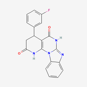 molecular formula C19H13FN4O2 B6083030 4-(3-fluorophenyl)-3,4-dihydropyrido[3',2':5,6]pyrimido[1,2-a]benzimidazole-2,5(1H,6H)-dione 