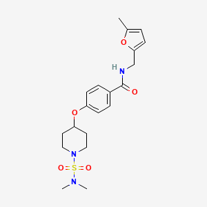 molecular formula C20H27N3O5S B6083109 4-({1-[(dimethylamino)sulfonyl]-4-piperidinyl}oxy)-N-[(5-methyl-2-furyl)methyl]benzamide 