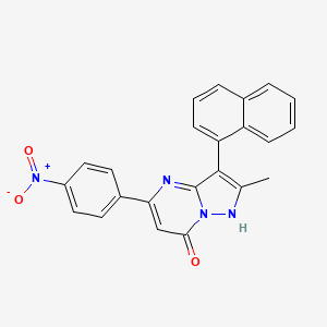 molecular formula C23H16N4O3 B6083117 2-methyl-3-(1-naphthyl)-5-(4-nitrophenyl)pyrazolo[1,5-a]pyrimidin-7(4H)-one 