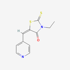 molecular formula C11H10N2OS2 B6083122 3-ethyl-5-(4-pyridinylmethylene)-2-thioxo-1,3-thiazolidin-4-one 