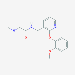 molecular formula C17H21N3O3 B6083129 N~1~-{[2-(2-methoxyphenoxy)-3-pyridinyl]methyl}-N~2~,N~2~-dimethylglycinamide 