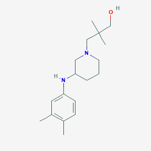 molecular formula C18H30N2O B6083134 3-{3-[(3,4-dimethylphenyl)amino]-1-piperidinyl}-2,2-dimethyl-1-propanol 