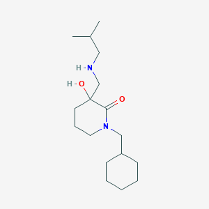 molecular formula C17H32N2O2 B6083140 1-(cyclohexylmethyl)-3-hydroxy-3-[(isobutylamino)methyl]-2-piperidinone 