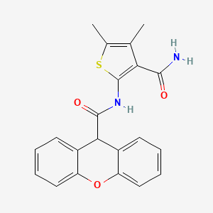 molecular formula C21H18N2O3S B6083153 N-[3-(aminocarbonyl)-4,5-dimethyl-2-thienyl]-9H-xanthene-9-carboxamide 