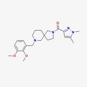 molecular formula C23H32N4O3 B6083157 7-(2,3-dimethoxybenzyl)-2-[(1,5-dimethyl-1H-pyrazol-3-yl)carbonyl]-2,7-diazaspiro[4.5]decane 
