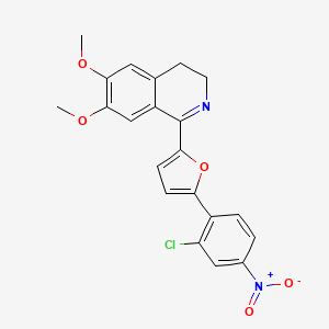 molecular formula C21H17ClN2O5 B6083158 1-[5-(2-chloro-4-nitrophenyl)-2-furyl]-6,7-dimethoxy-3,4-dihydroisoquinoline 