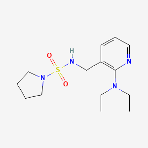 molecular formula C14H24N4O2S B6083188 N-{[2-(diethylamino)-3-pyridinyl]methyl}-1-pyrrolidinesulfonamide 