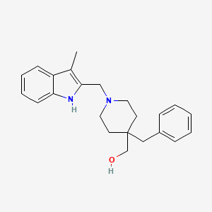 molecular formula C23H28N2O B6083209 {4-benzyl-1-[(3-methyl-1H-indol-2-yl)methyl]-4-piperidinyl}methanol 