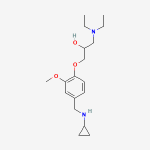 molecular formula C18H30N2O3 B6083222 1-{4-[(cyclopropylamino)methyl]-2-methoxyphenoxy}-3-(diethylamino)-2-propanol 