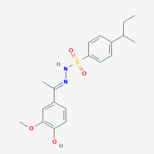 molecular formula C19H24N2O4S B6083236 4-sec-butyl-N'-[1-(4-hydroxy-3-methoxyphenyl)ethylidene]benzenesulfonohydrazide 