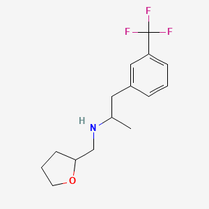 molecular formula C15H20F3NO B6083248 N-(tetrahydro-2-furanylmethyl)-1-[3-(trifluoromethyl)phenyl]-2-propanamine 