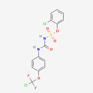 molecular formula C14H10Cl2F2N2O5S B6083294 2-chlorophenyl [({4-[chloro(difluoro)methoxy]phenyl}amino)carbonyl]sulfamate 