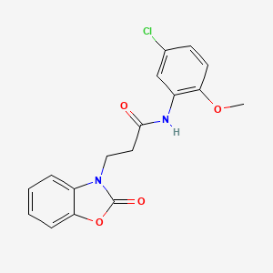 molecular formula C17H15ClN2O4 B6083345 N-(5-chloro-2-methoxyphenyl)-3-(2-oxo-1,3-benzoxazol-3(2H)-yl)propanamide 