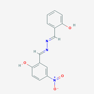 molecular formula C14H11N3O4 B6083352 2-hydroxy-5-nitrobenzaldehyde (2-hydroxybenzylidene)hydrazone 