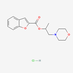 molecular formula C16H20ClNO4 B6083394 1-methyl-2-(4-morpholinyl)ethyl 1-benzofuran-2-carboxylate hydrochloride 