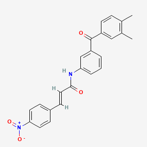 molecular formula C24H20N2O4 B6083400 N-[3-(3,4-dimethylbenzoyl)phenyl]-3-(4-nitrophenyl)acrylamide 