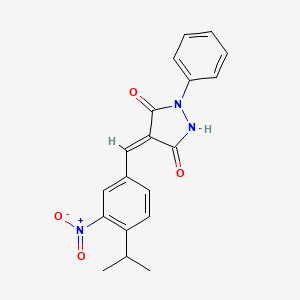 molecular formula C19H17N3O4 B6083409 5-hydroxy-4-(4-isopropyl-3-nitrobenzylidene)-2-phenyl-2,4-dihydro-3H-pyrazol-3-one 