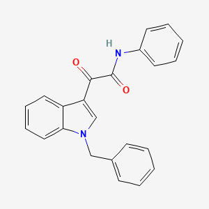molecular formula C23H18N2O2 B608342 N-Phenyl-2-(1-benzyl-1H-indole-3-yl)-2-oxoacetamide CAS No. 1489263-00-4