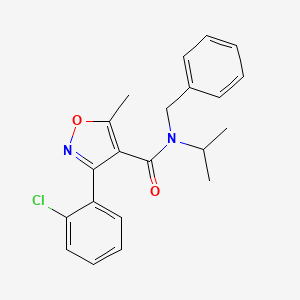 molecular formula C21H21ClN2O2 B6083434 N-benzyl-3-(2-chlorophenyl)-N-isopropyl-5-methyl-4-isoxazolecarboxamide 