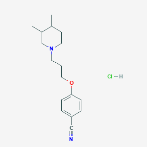 molecular formula C17H25ClN2O B6083449 4-[3-(3,4-dimethyl-1-piperidinyl)propoxy]benzonitrile hydrochloride 