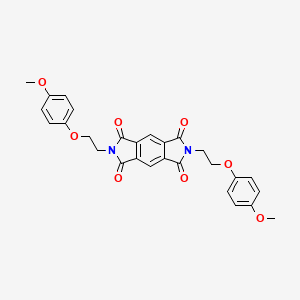 molecular formula C28H24N2O8 B6083457 2,6-bis[2-(4-methoxyphenoxy)ethyl]pyrrolo[3,4-f]isoindole-1,3,5,7(2H,6H)-tetrone 