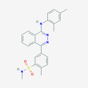 molecular formula C24H24N4O2S B6083460 5-{4-[(2,4-dimethylphenyl)amino]-1-phthalazinyl}-N,2-dimethylbenzenesulfonamide 