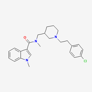 molecular formula C25H30ClN3O B6083488 N-({1-[2-(4-chlorophenyl)ethyl]-3-piperidinyl}methyl)-N,1-dimethyl-1H-indole-3-carboxamide 