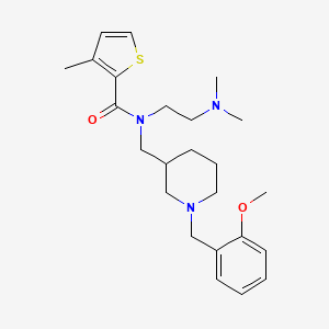 molecular formula C24H35N3O2S B6083493 N-[2-(dimethylamino)ethyl]-N-{[1-(2-methoxybenzyl)-3-piperidinyl]methyl}-3-methyl-2-thiophenecarboxamide 
