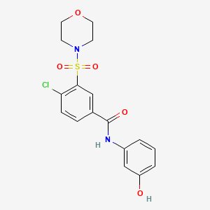 molecular formula C17H17ClN2O5S B6083517 4-chloro-N-(3-hydroxyphenyl)-3-(4-morpholinylsulfonyl)benzamide 
