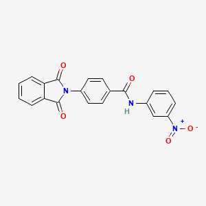 molecular formula C21H13N3O5 B6083519 4-(1,3-dioxo-1,3-dihydro-2H-isoindol-2-yl)-N-(3-nitrophenyl)benzamide 