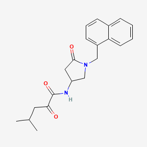 molecular formula C21H24N2O3 B6083525 4-methyl-N-[1-(1-naphthylmethyl)-5-oxo-3-pyrrolidinyl]-2-oxopentanamide 