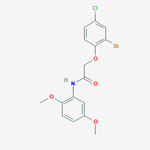 2-(2-bromo-4-chlorophenoxy)-N-(2,5-dimethoxyphenyl)acetamide