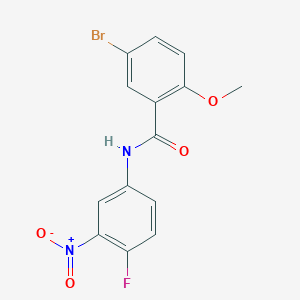 5-bromo-N-(4-fluoro-3-nitrophenyl)-2-methoxybenzamide