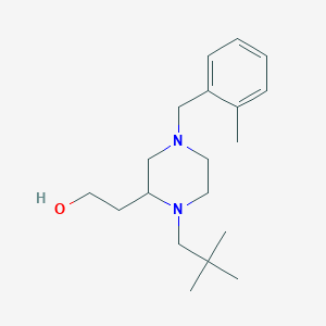 molecular formula C19H32N2O B6083583 2-[1-(2,2-dimethylpropyl)-4-(2-methylbenzyl)-2-piperazinyl]ethanol 