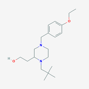 molecular formula C20H34N2O2 B6083584 2-[1-(2,2-dimethylpropyl)-4-(4-ethoxybenzyl)-2-piperazinyl]ethanol 