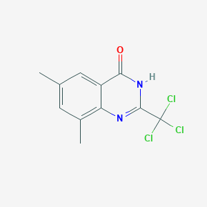 molecular formula C11H9Cl3N2O B6083598 6,8-dimethyl-2-(trichloromethyl)-4(3H)-quinazolinone 
