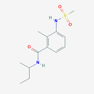 molecular formula C13H20N2O3S B6083610 N-(sec-butyl)-2-methyl-3-[(methylsulfonyl)amino]benzamide 