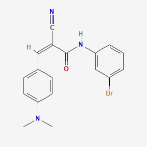 molecular formula C18H16BrN3O B6083616 N-(3-bromophenyl)-2-cyano-3-[4-(dimethylamino)phenyl]acrylamide 