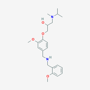 molecular formula C23H34N2O4 B6083662 1-[isopropyl(methyl)amino]-3-(2-methoxy-4-{[(2-methoxybenzyl)amino]methyl}phenoxy)-2-propanol 